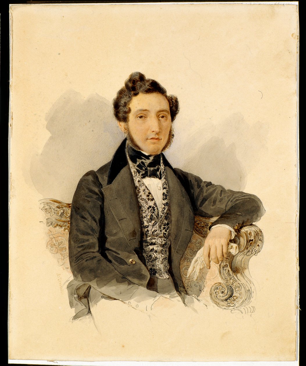 Ritratto di Nikolay Mikhaylovich Donaurov (1806-1849) da Alexander Pavlovich Briullov