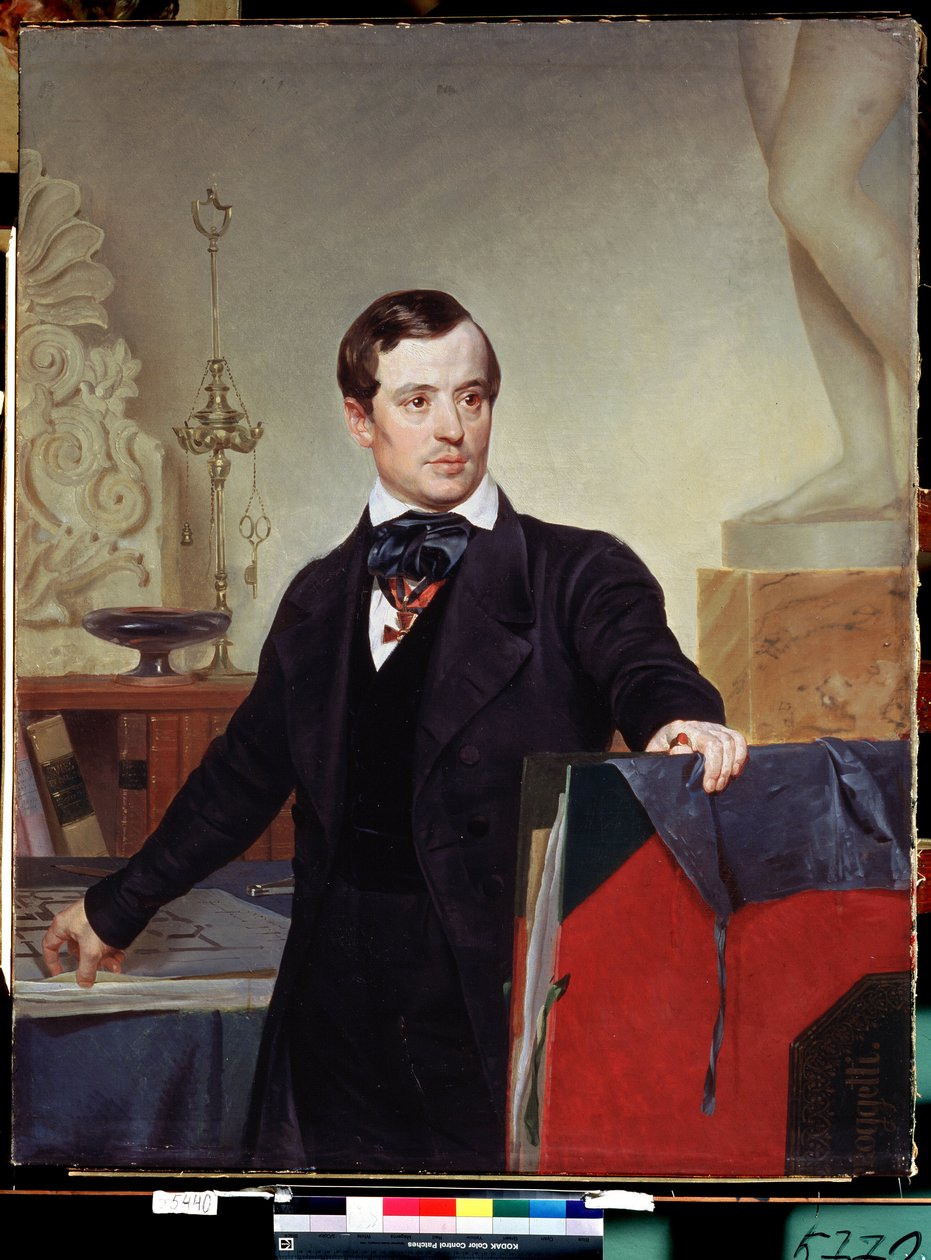 Ritratto del pittore e architetto Alexander Briullov da Alexander Pavlovich Briullov