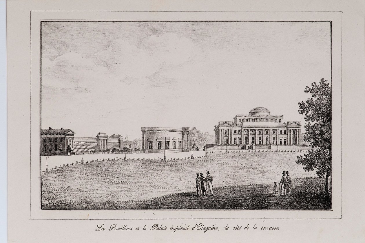 Il Palazzo Yelagin a San Pietroburgo, Serie Vedute di San Pietroburgo da Alexander Pluchart