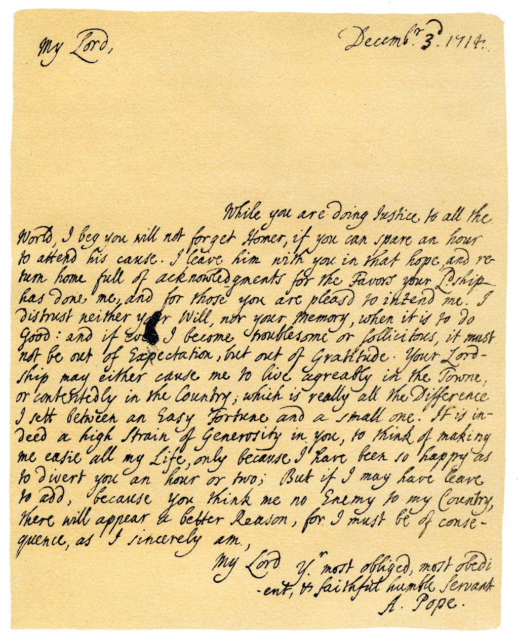 Lettera di Alexander Pope a Charles Montagu, 3 dicembre 1714 da Alexander Pope