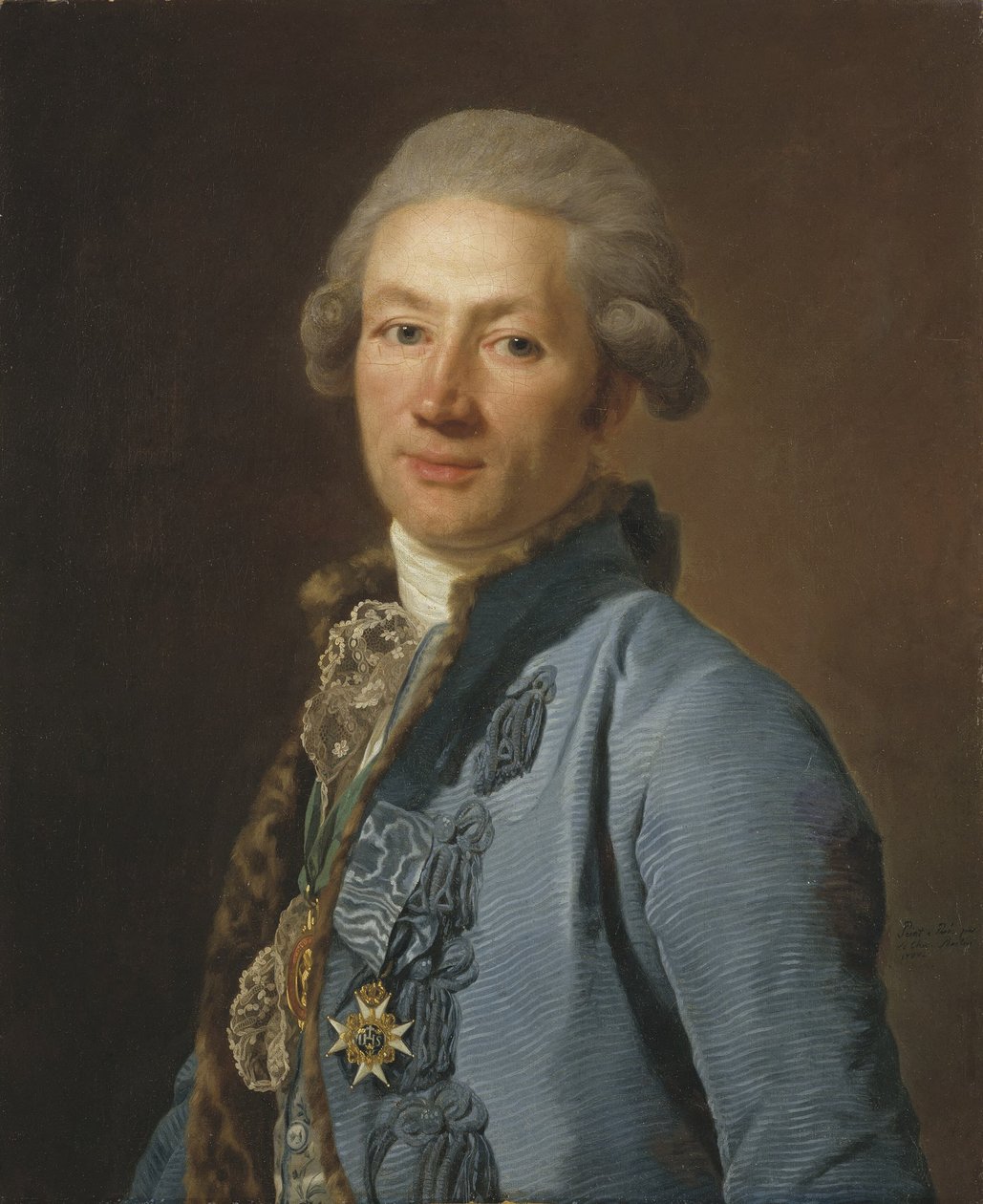 Christoffer Bogislaus Zibet, cancelliere di corte e barone, 1784 da Alexander Roslin