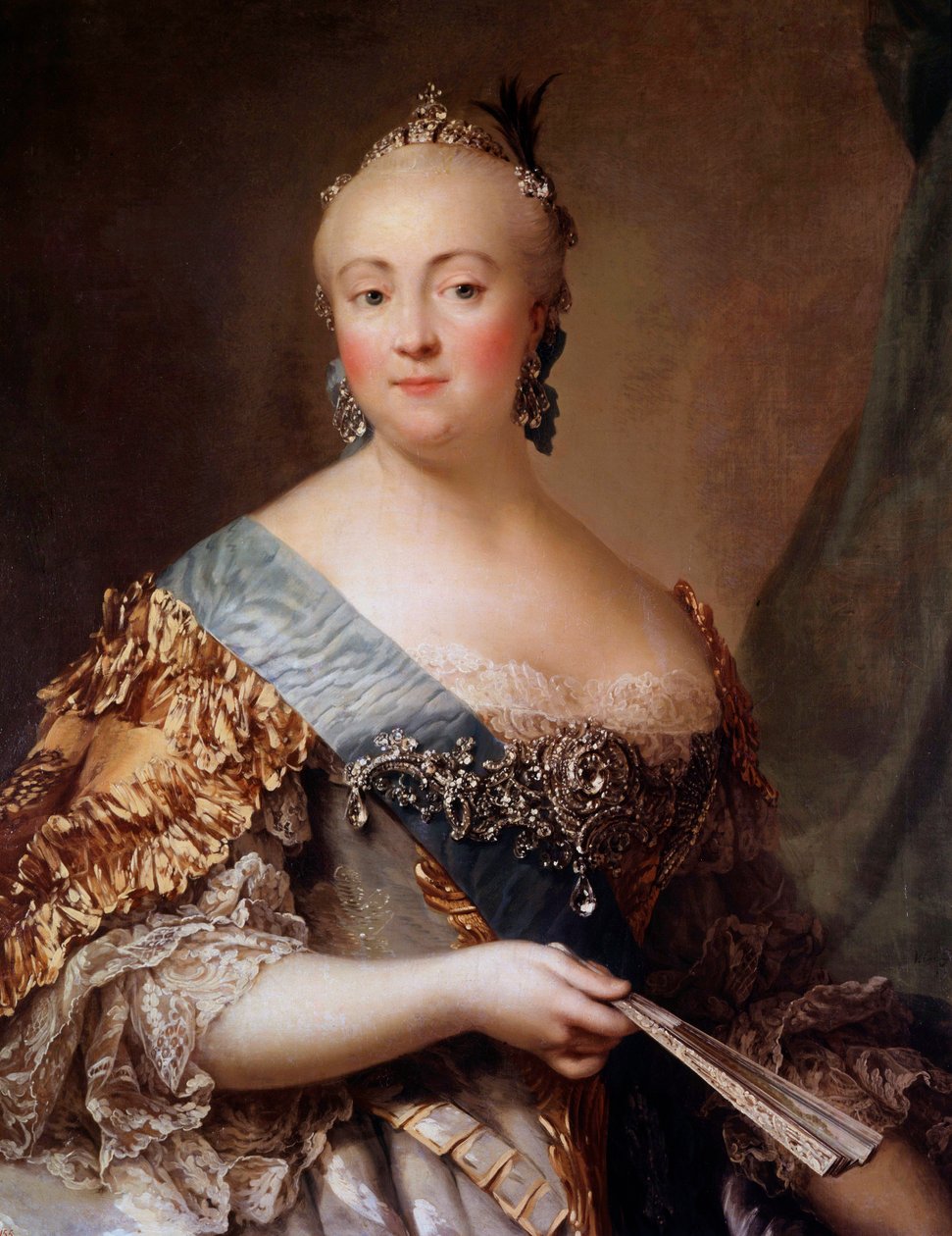 Ritratto di Elisabetta Petrovna (1709-1762), Imperatrice di Russia con il nome di Elisabetta I, figlia di Pietro il Grande da Alexander Roslin