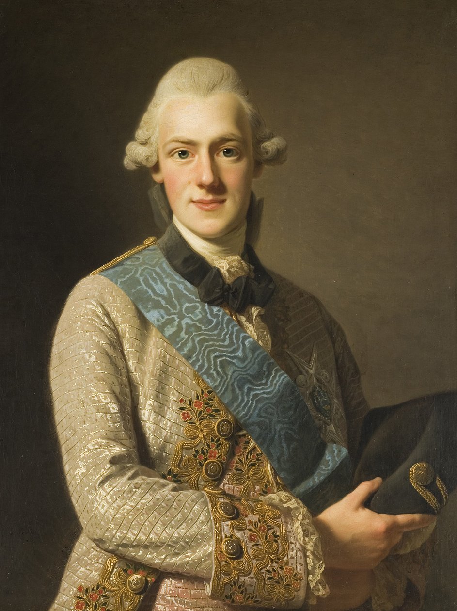 Svedese: Fredrik Adolf, 1750-1803, Principe di Svezia, fratello di Gustavo III Duca Fredrik Adolf, fratello di Gustavo III da Alexander Roslin