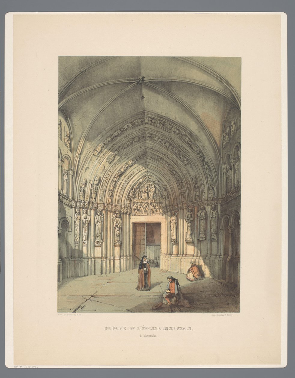 Portale della Basilica di San Servazio a Maastricht Antichi Monumenti di Architettura dall