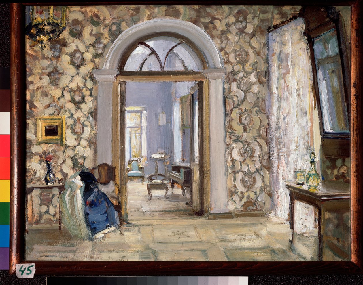 La sala di ricevimento della villa Belkino della famiglia Obninski da Alexander Sredin