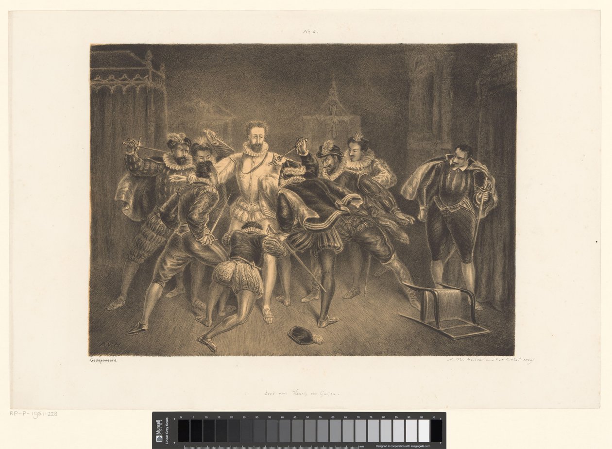 Omicidio di Enrico di Guisa da Alexander Ver Huell (signed by artist)