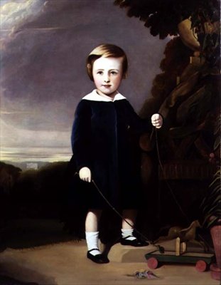Ritratto di un bambino con una trottola di legno da Alexander Young