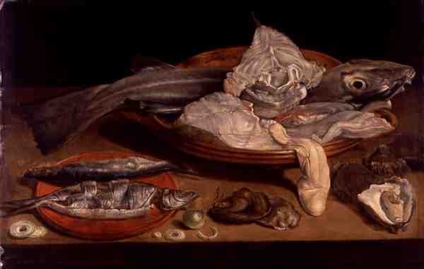 Natura Morta con Pesci e Ostriche da Alexander van Adriaenssen