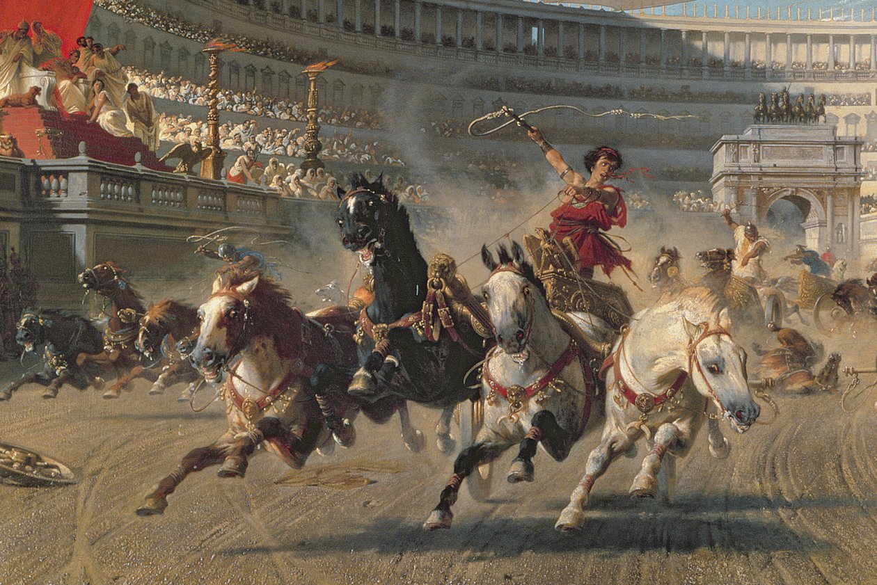 La corsa delle bighe (dettaglio) da Alexander von Wagner