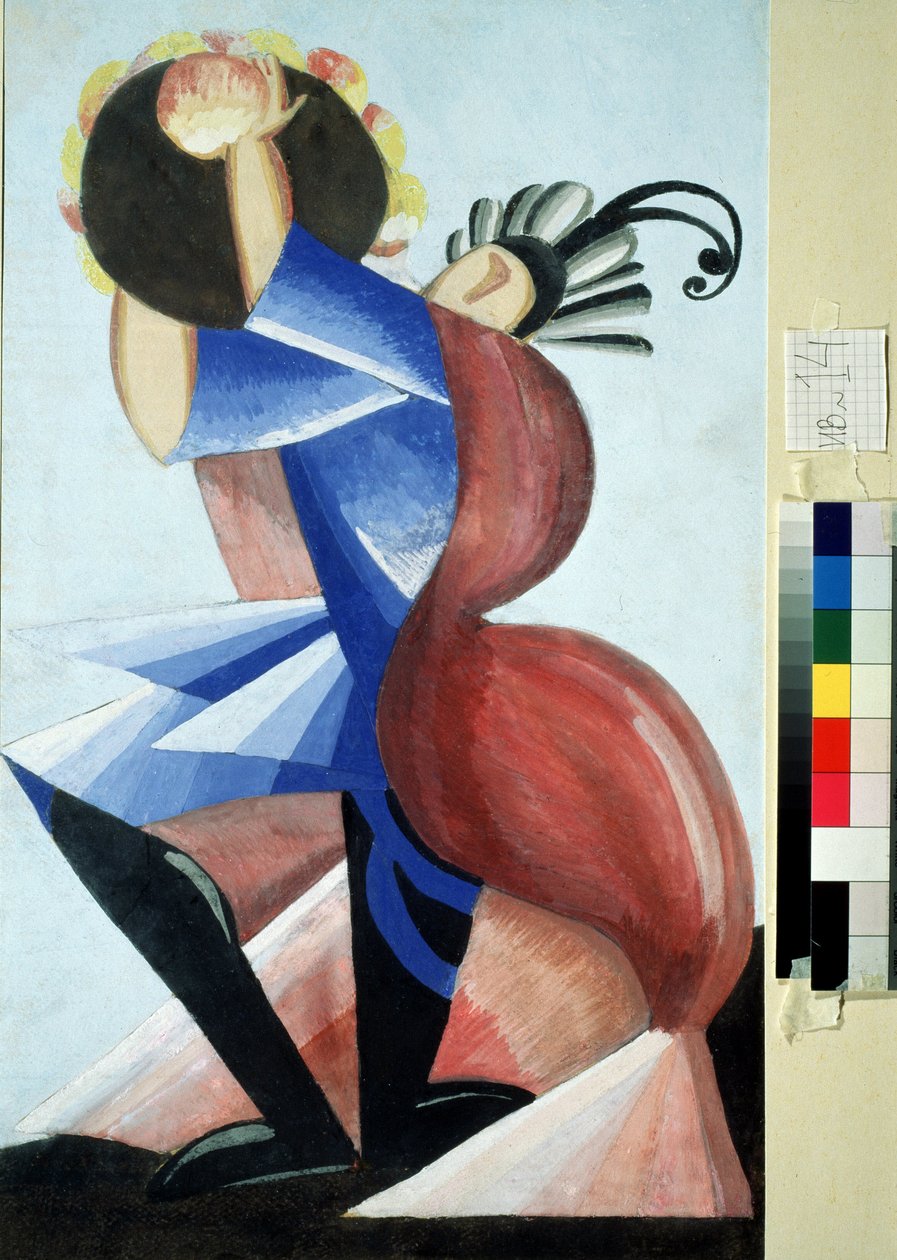 Costume teatrale per la pièce "Romeo e Giulietta" di William Shakespeare da Alexandra Alexandrowna Exter