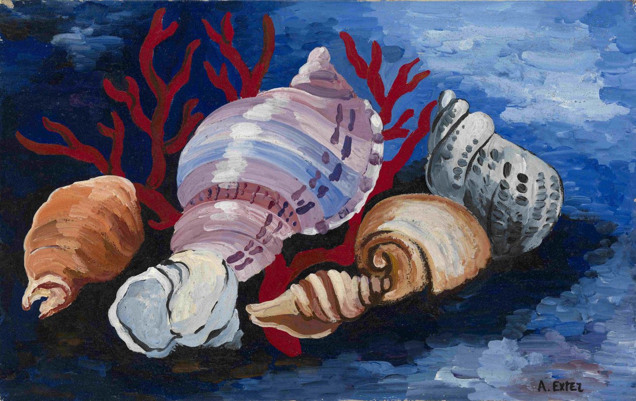Natura morta con conchiglie, ca 1928 da Alexandra Alexandrowna Exter
