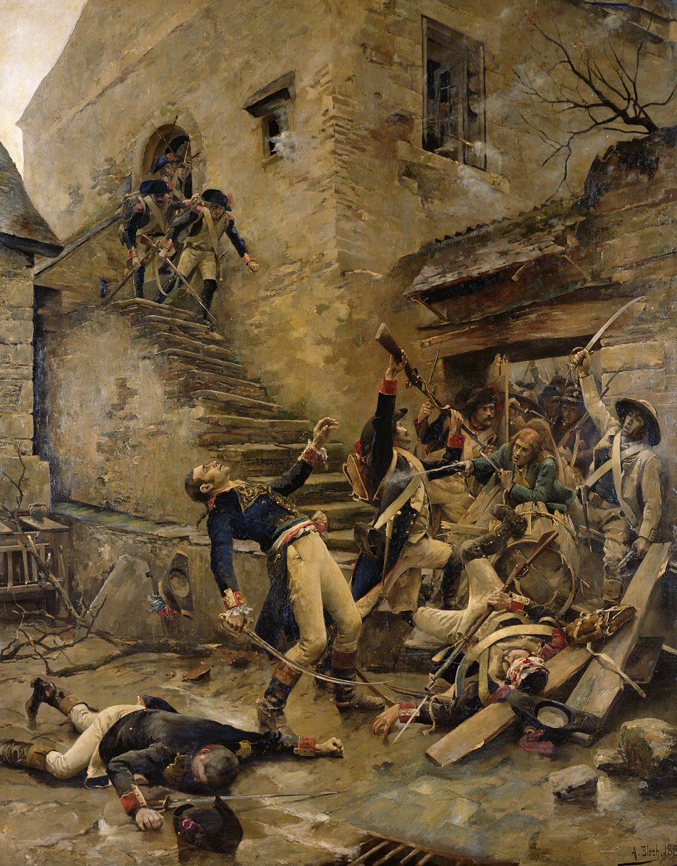 Morte del Generale Beaupuy, 1888 da Alexandre Bloch