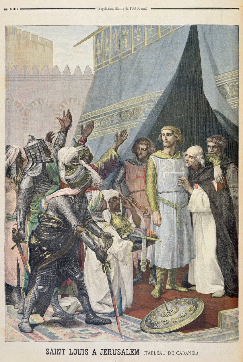 San Luigi a Gerusalemme, illustrazione dal supplemento illustrato di Le Petit Journal, 11 settembre 1898 da Alexandre Cabanel