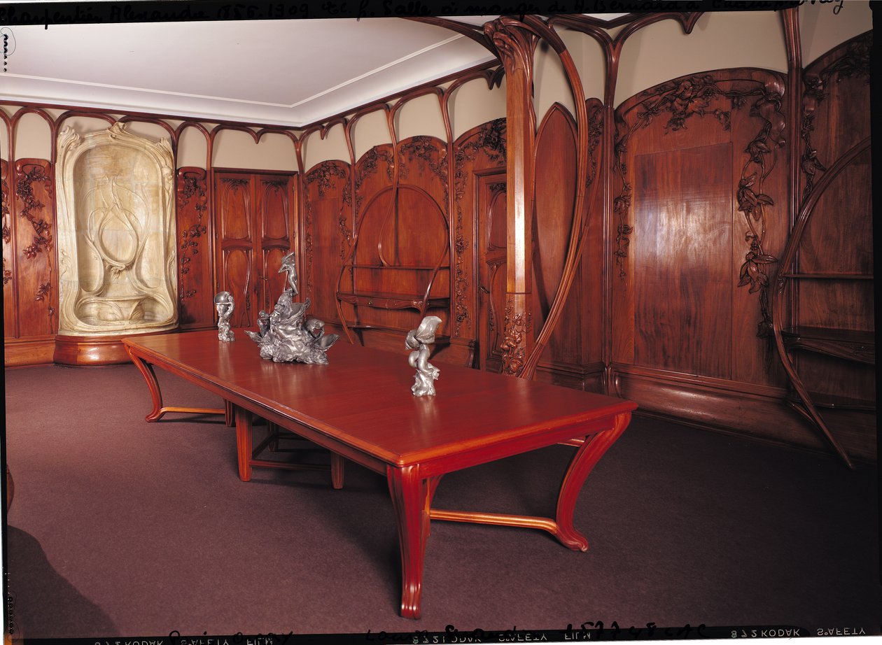Sala da pranzo appartenente ad Adrien Benard (1846-1912), a Champrosay, 1900-01 da Alexandre Charpentier
