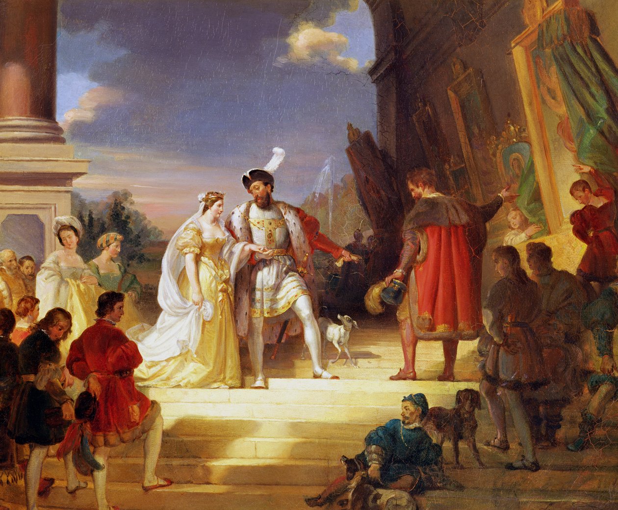 Francesco I (1494-1547) con Leonardo da Vinci (1452-1519) da Alexandre Evariste Fragonard