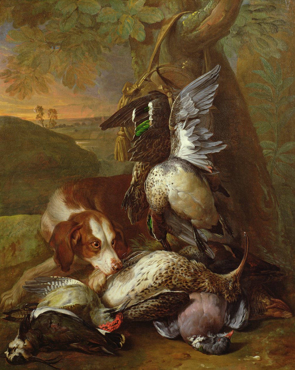 Un cane che guarda la selvaggina da Alexandre Francois Desportes
