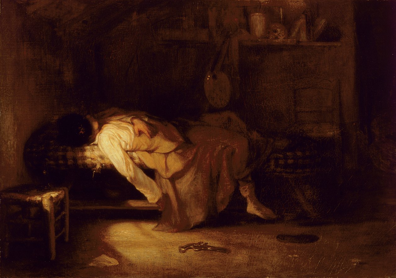 Il suicidio, c.1836 da Alexandre Gabriel Decamps