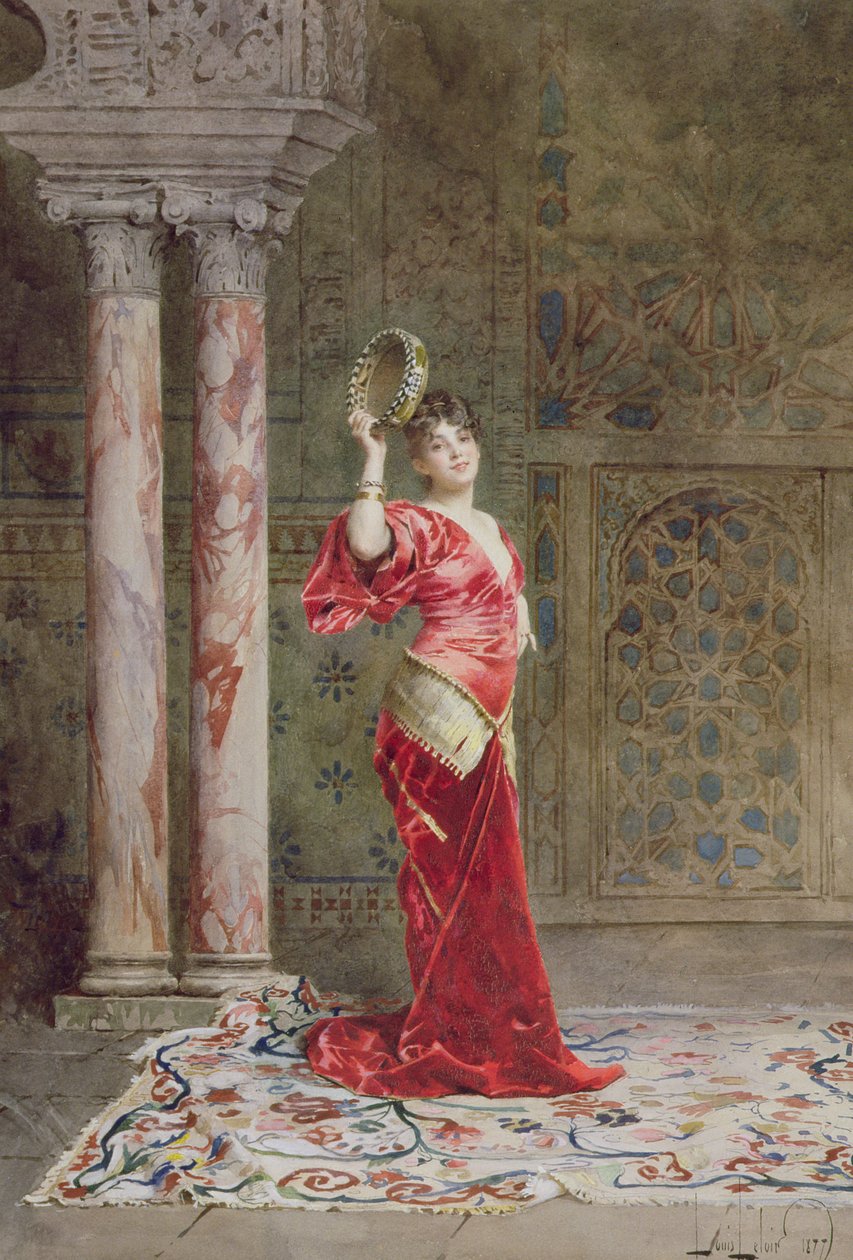 Una danzatrice orientale, 1877 da Alexandre Louis Leloir
