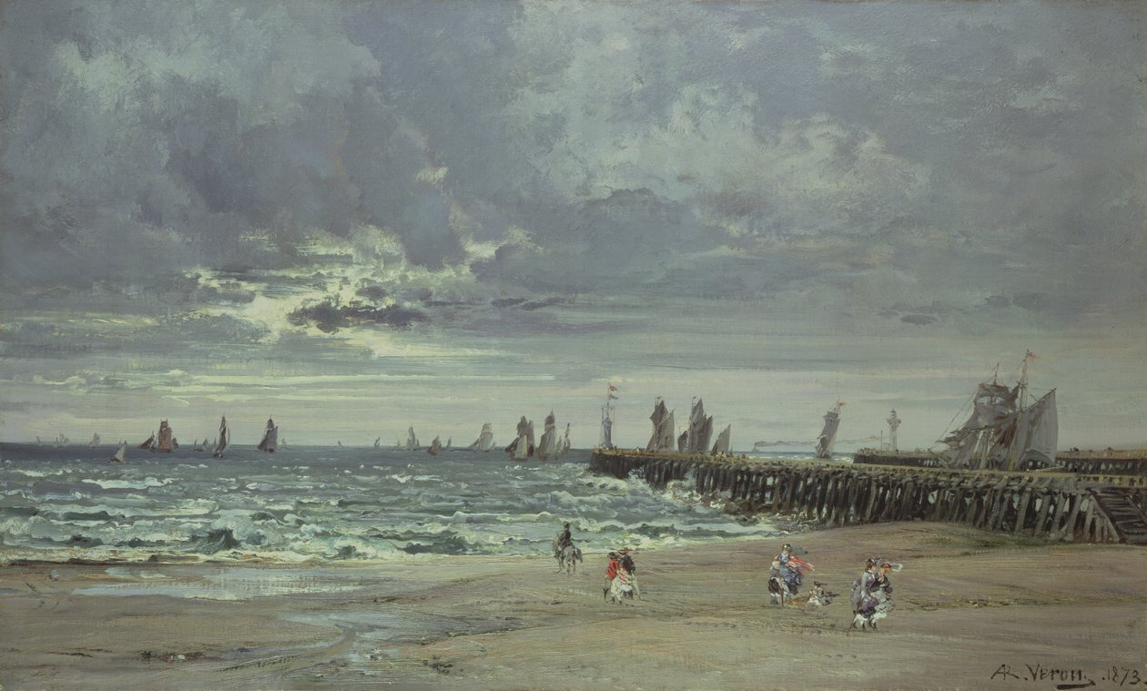 Il mare a Boulogne, 1873 da Alexandre Rene Veron