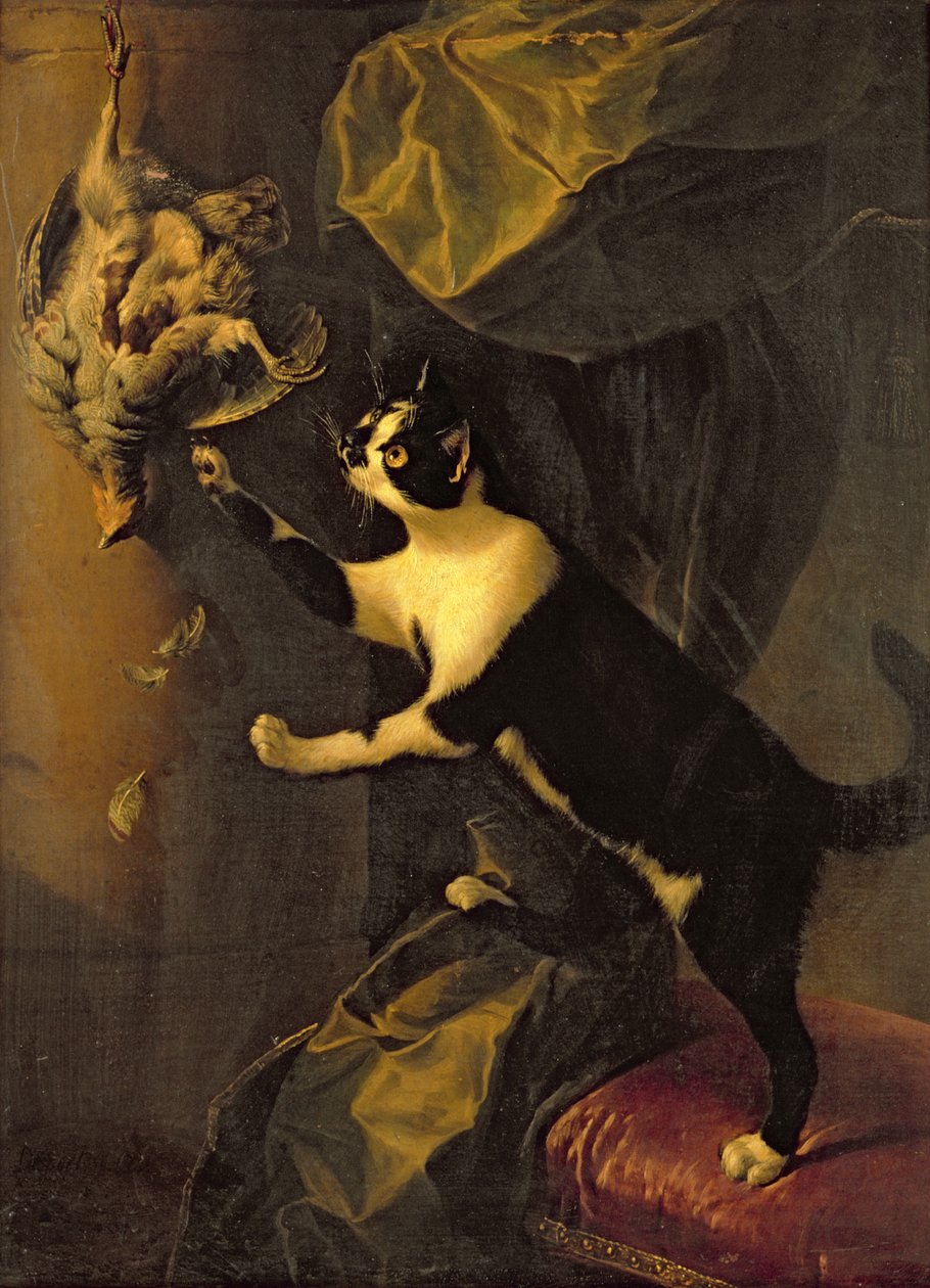 Gatto e Selvaggina Morta da Alexandre Francois Desportes
