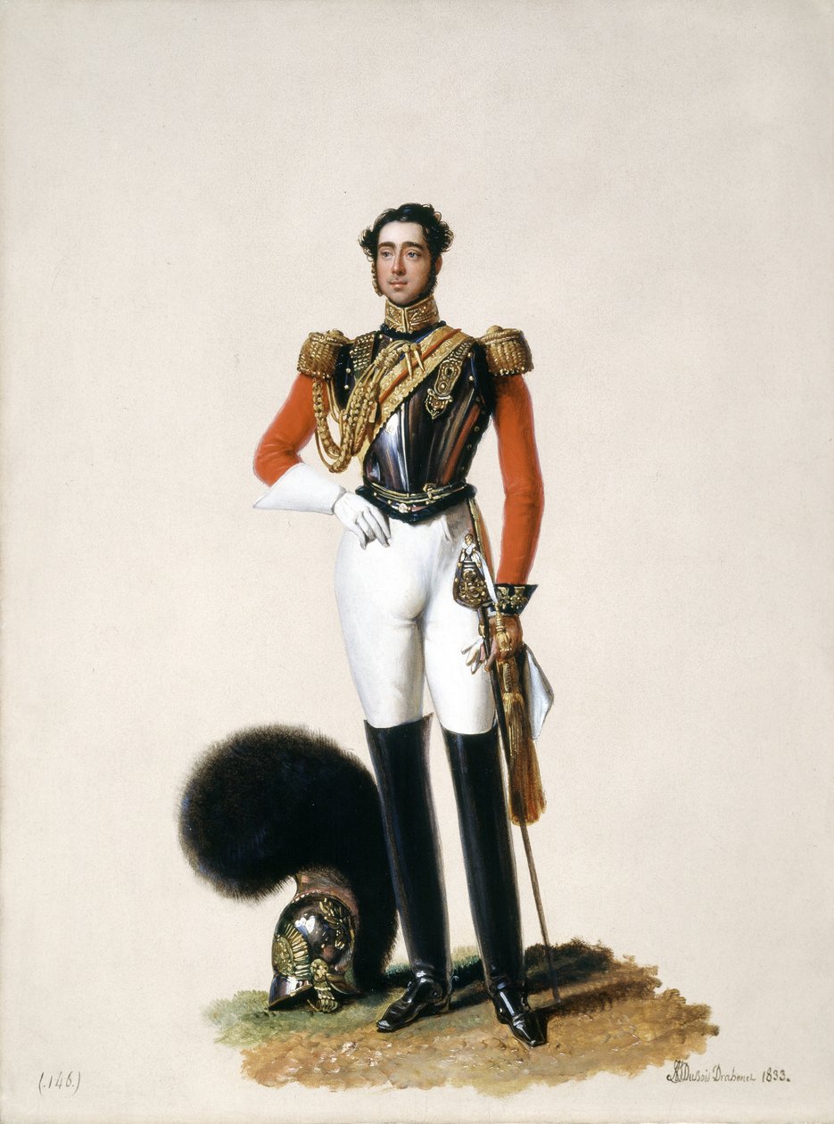 Tenente Thomas Myddleton Biddulph (1809-78) 1st Life Guards, 1833 da Alexandre-Jean Dubois Drahonet