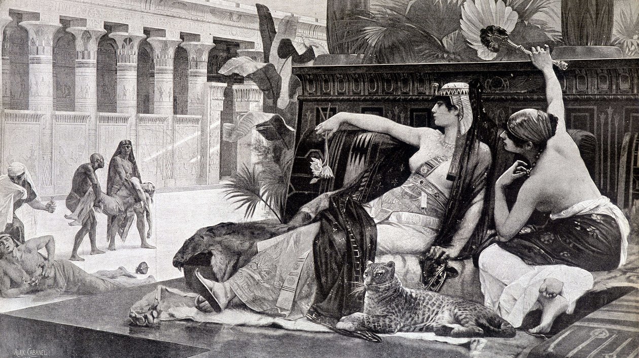 Cleopatra che prova veleni sui suoi sudditi da after Alexandre Cabanel