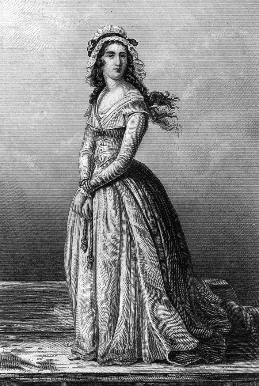 Charlotte Corday (1768-1793) Girondina al tempo della Rivoluzione Francese, ha assassinato Jean Paul Marat il 13 luglio da Alexandre (after) Lacauchie