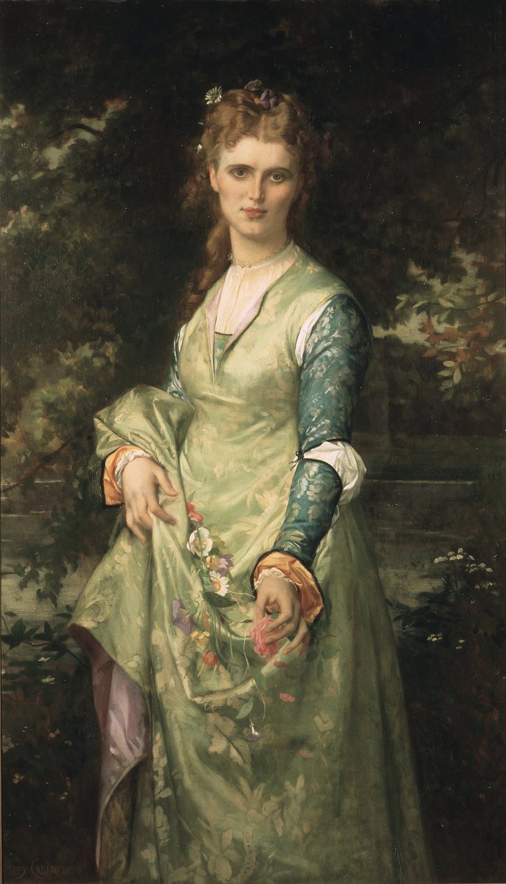 Christina Nilsson come Ofelia da Alexandre Cabanel