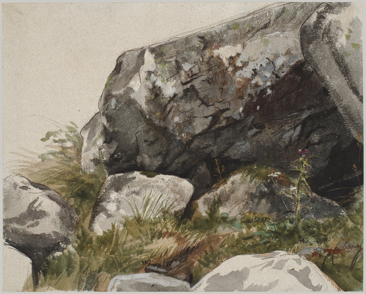 Paesaggio roccioso da Alexandre Cabanel