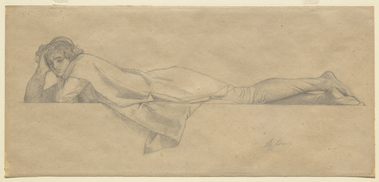 Studio per "Le Poete Florentin" da Alexandre Cabanel