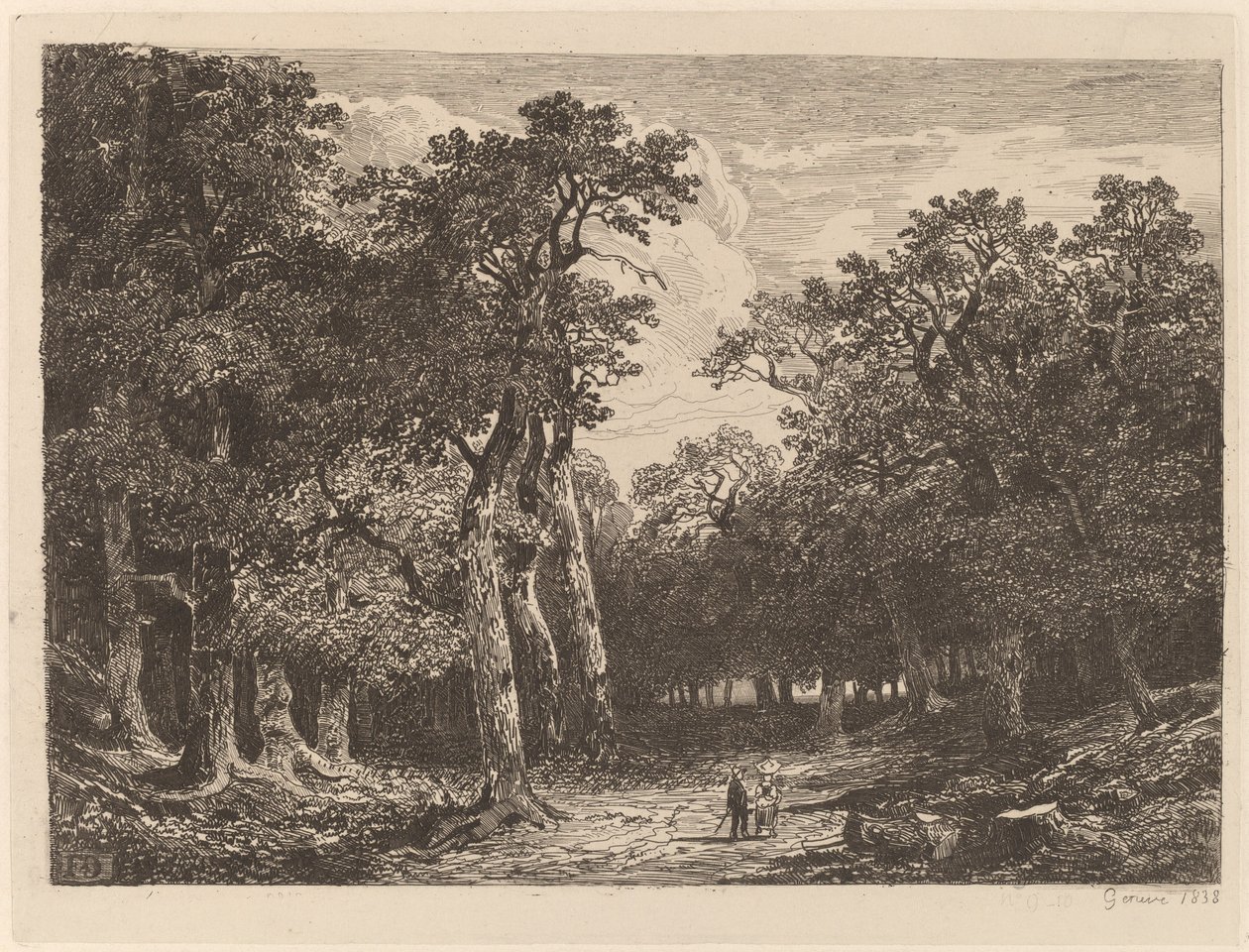 Coppia in una radura da Alexandre Calame