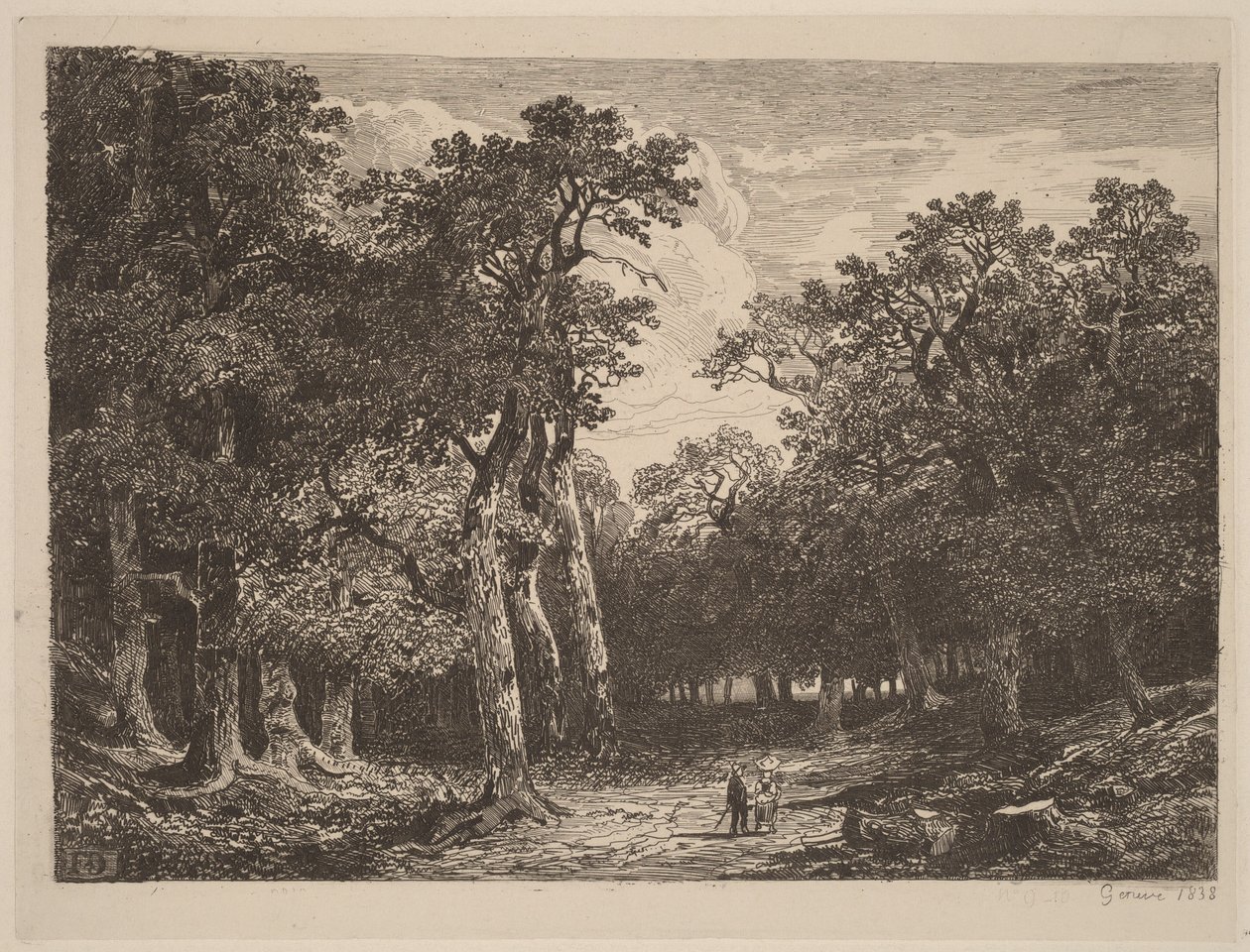 Una coppia in una radura da Alexandre Calame