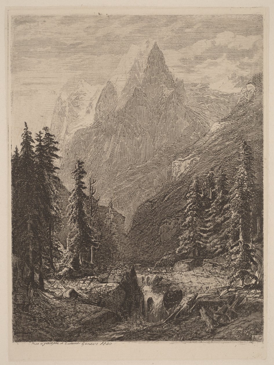 Prato di montagna da Alexandre Calame