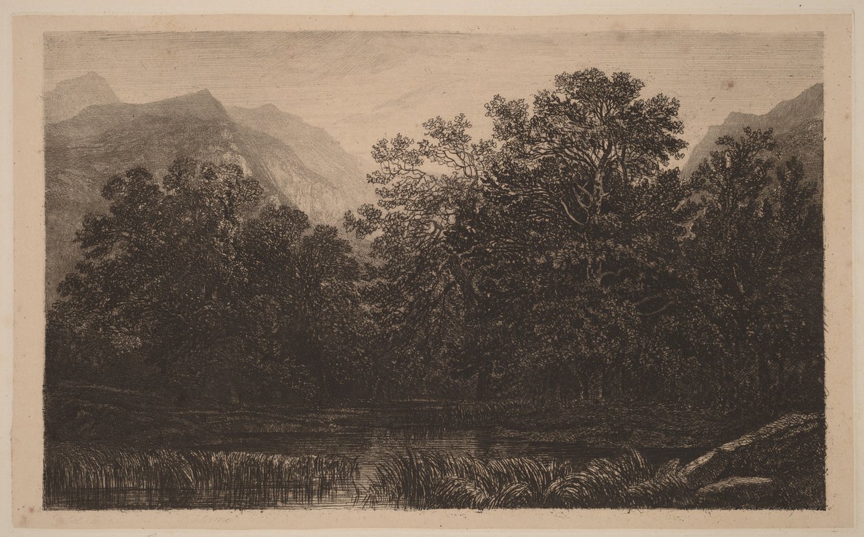 Laghetto di montagna da Alexandre Calame