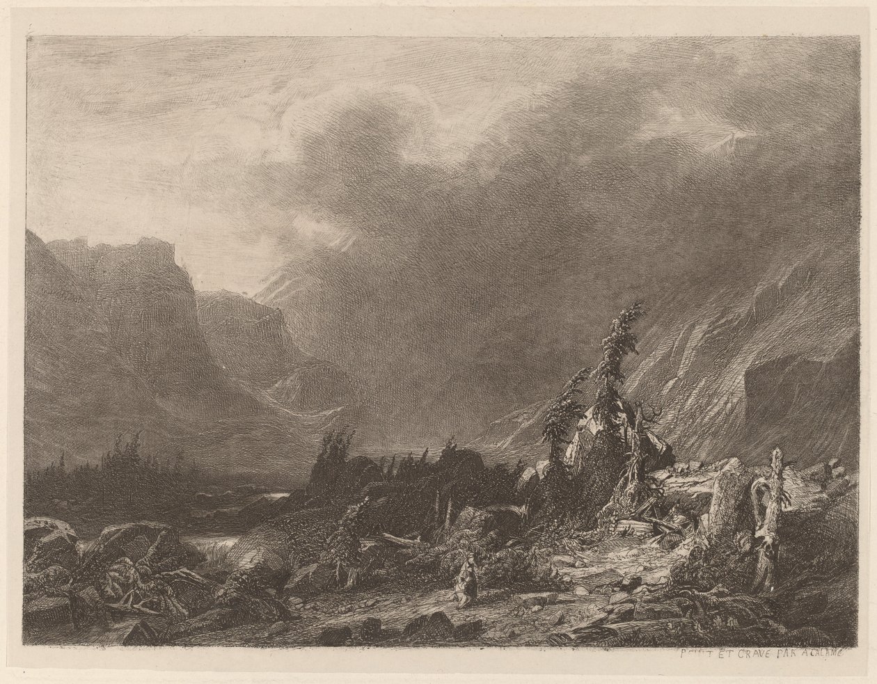 Tempesta di montagna da Alexandre Calame