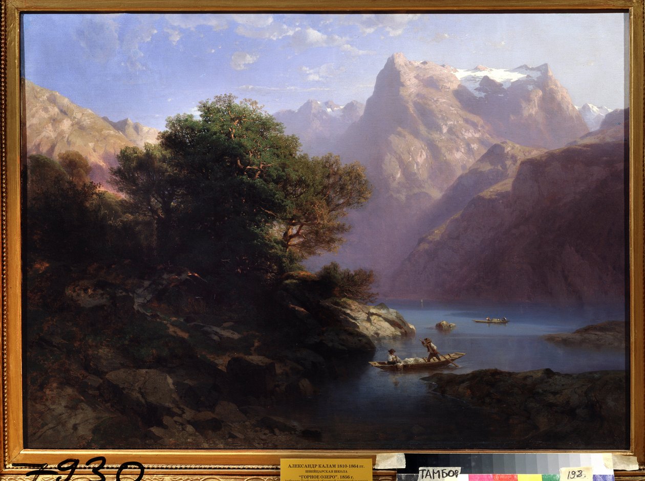Paesaggio di montagna con lago in Svizzera da Alexandre Calame