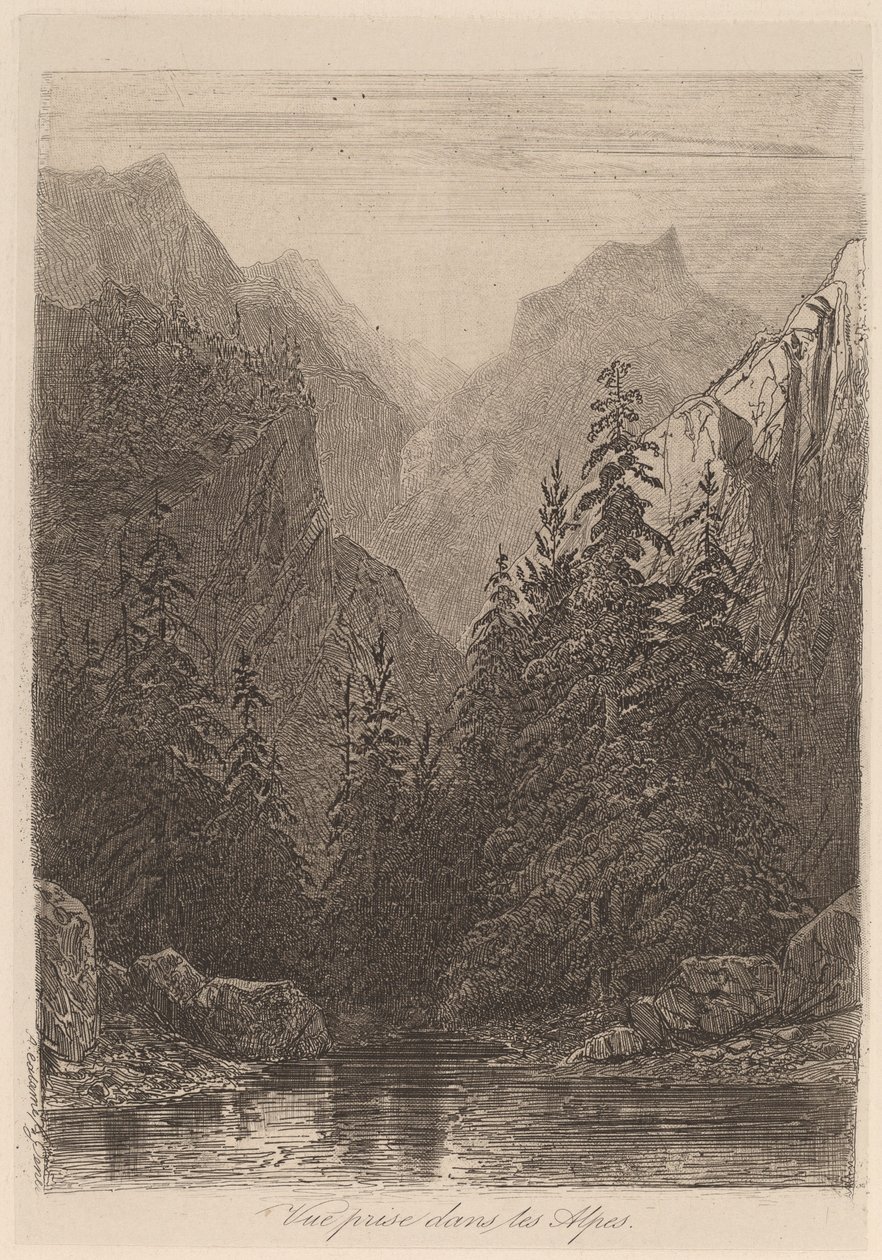 Vista presa nelle Alpi da Alexandre Calame