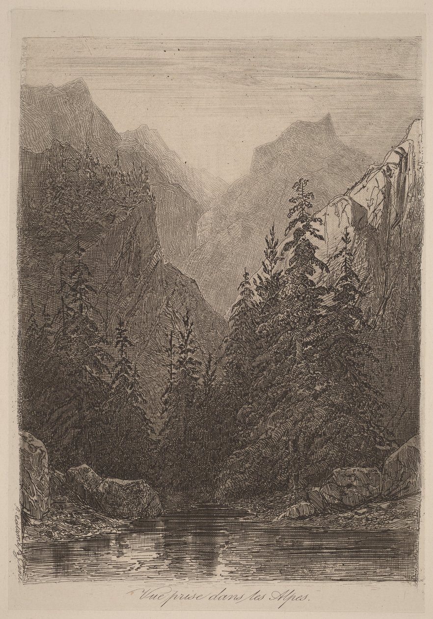 Veduta nelle Alpi da Alexandre Calame
