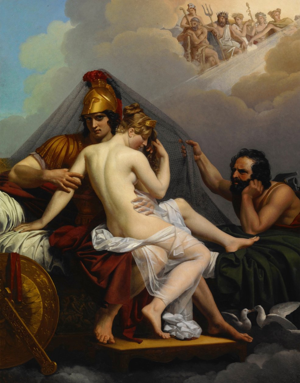 Marte e Venere sorpresi da Vulcano da Alexandre Charles Guillemot