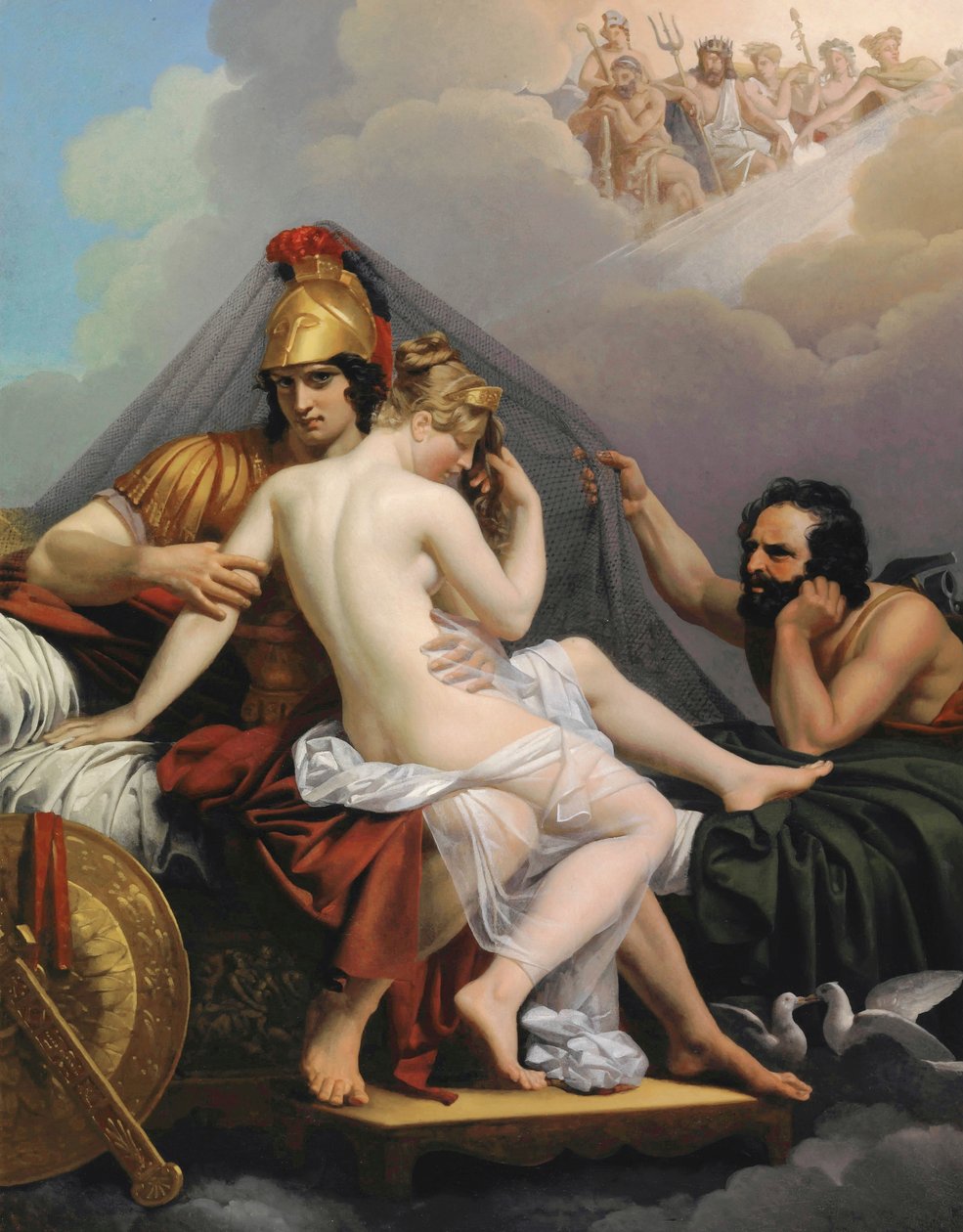 Marte e Venere sorpresi da Vulcano da Alexandre Charles Guillemot