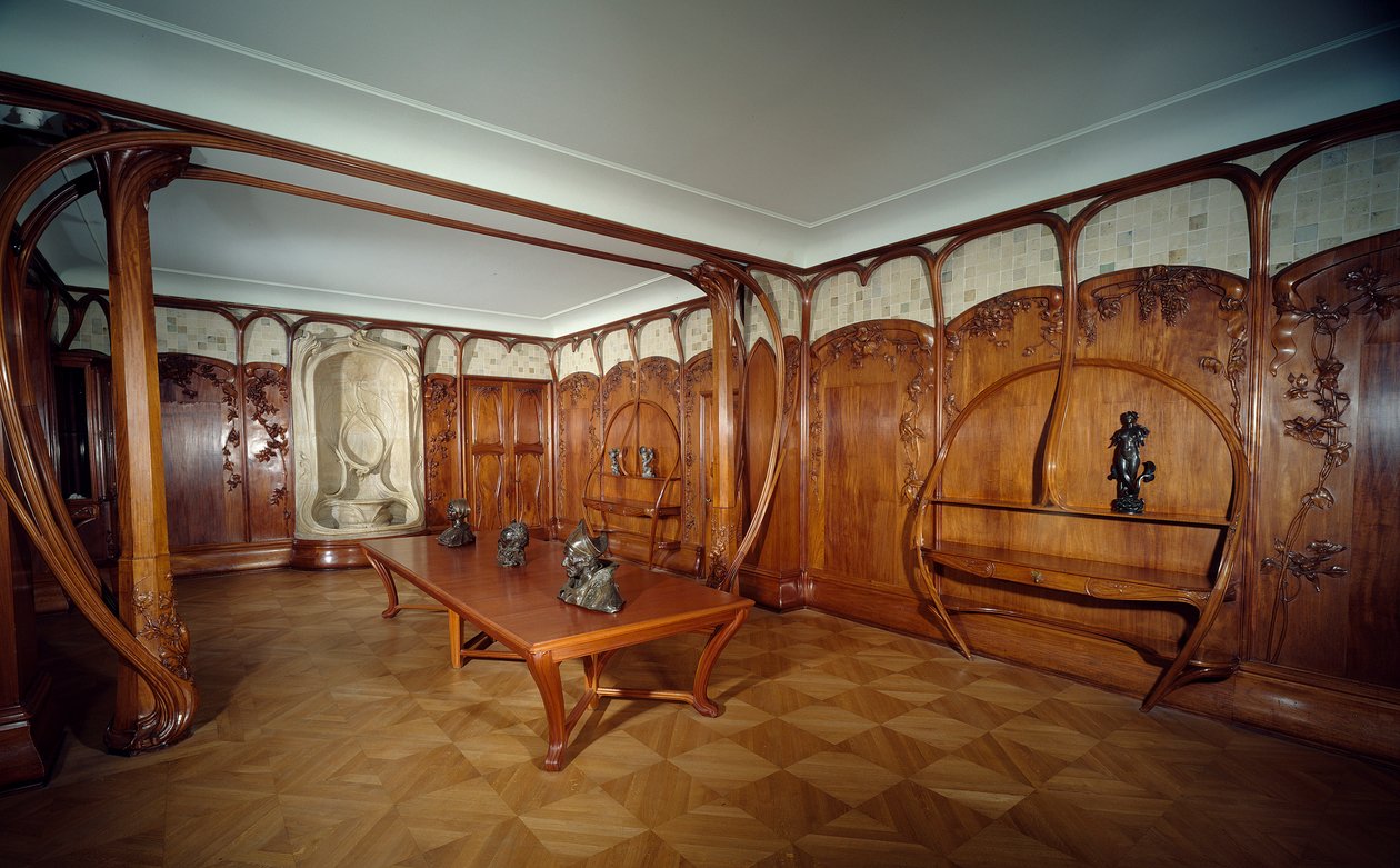 Alexandre Charpentier (1856 - 1909) con la collaborazione di Alexandre Bigot; Sala da pranzo circa 1901; Parigi, Musée d