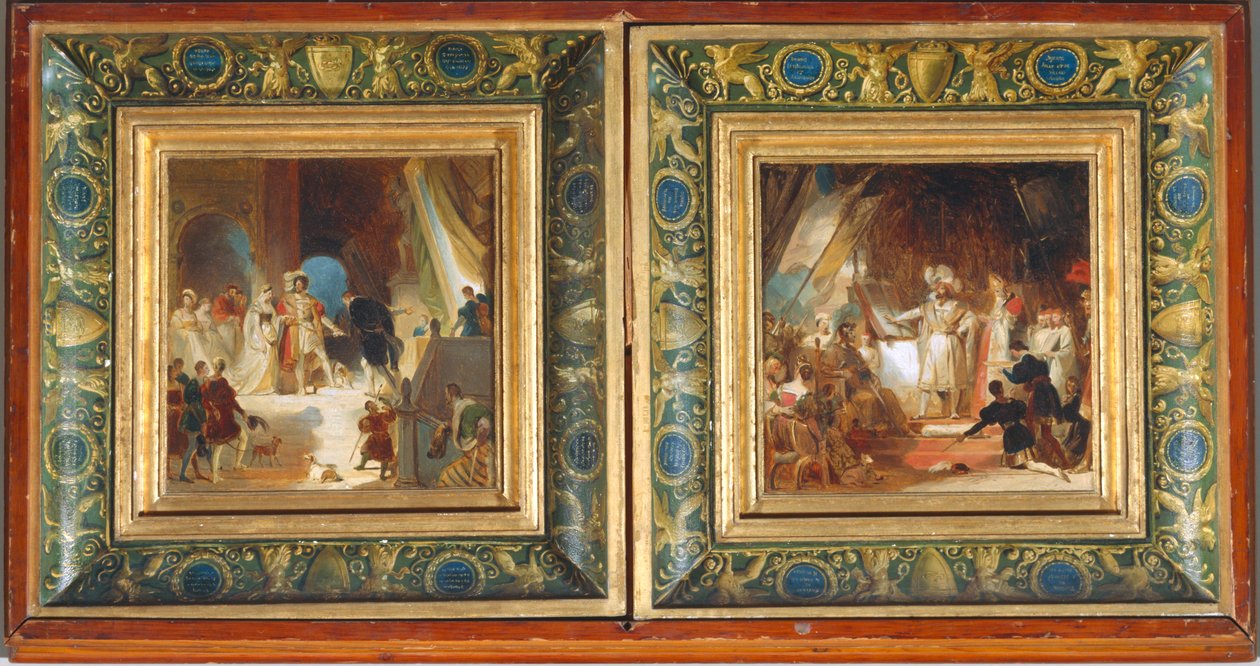 Francesco I e la sua corte ricevono opere dall