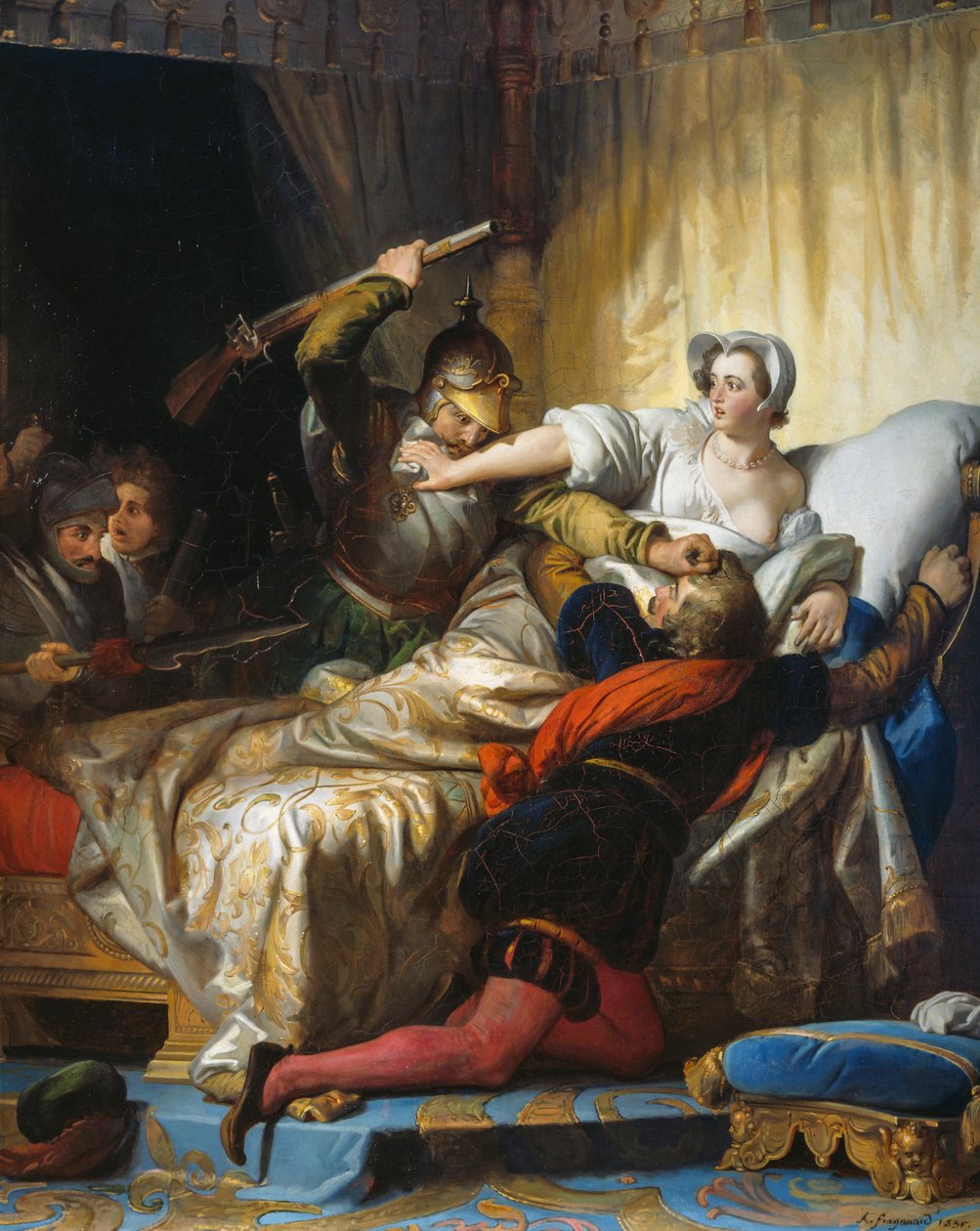 Massacro nella notte di San Bartolomeo (24 agosto) da Alexandre Evariste Fragonard