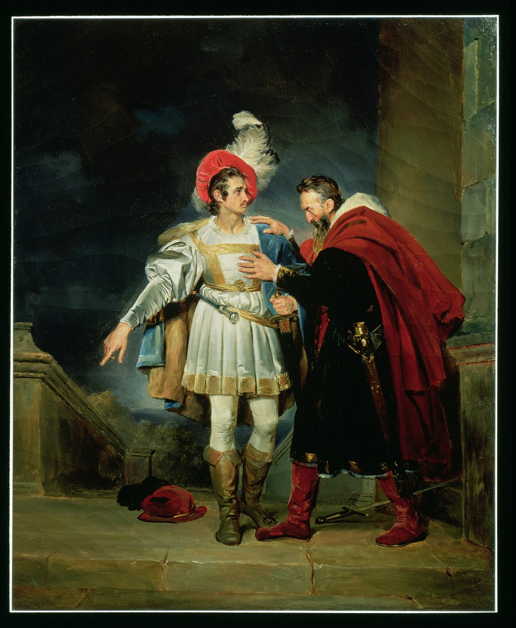 Rodrigo de Vivar, El Cid (c.1043-99) e suo padre, Don Diego, c.1827 da Alexandre Evariste Fragonard