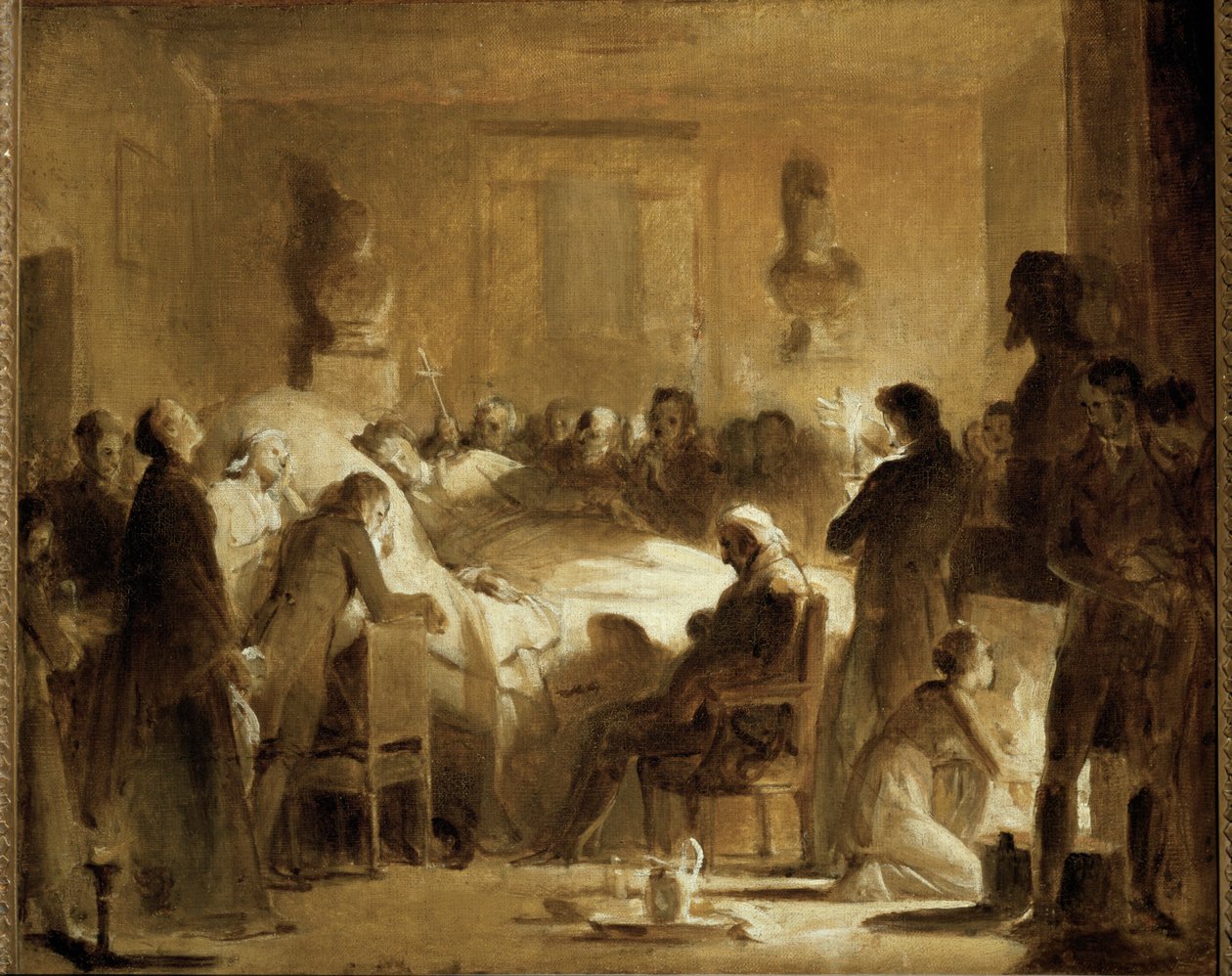 Gli ultimi momenti del Duca di Berry (dipinto su tela) da Alexandre Evariste Fragonard