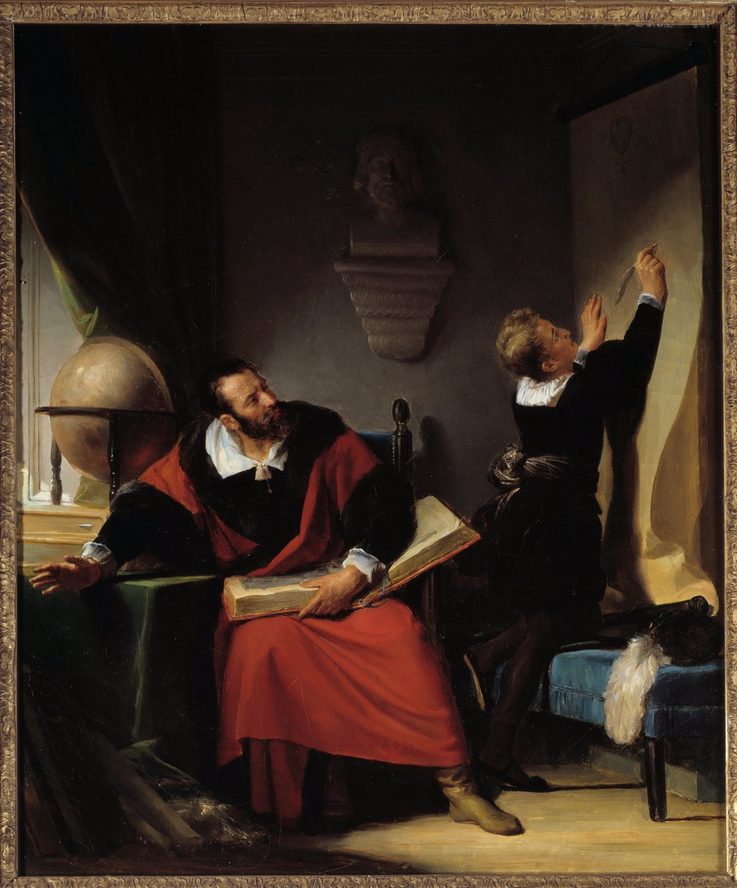 La lezione di Enrico IV (1553-1610). Il futuro re di Francia con il suo precettore. Dipinto di Alexandre-Evariste Fragonard (1780-1850), ca.1822-1824. Pau, Museo del Castello da Alexandre Evariste Fragonard