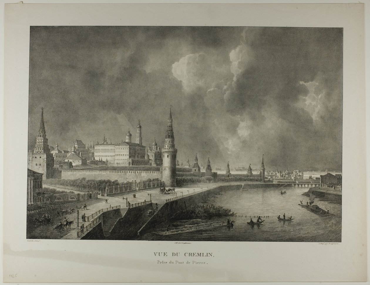 Vista del Cremlino dal Ponte di Pietra da Alexandre Evariste Fragonard