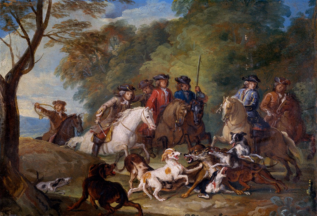 Studio per La caccia al lupo da Alexandre Francois Desportes