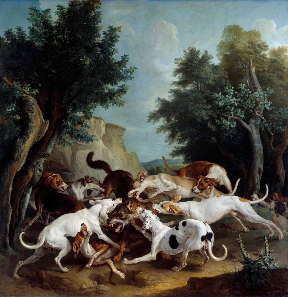 Caccia al lupo da Alexandre Francois Desportes