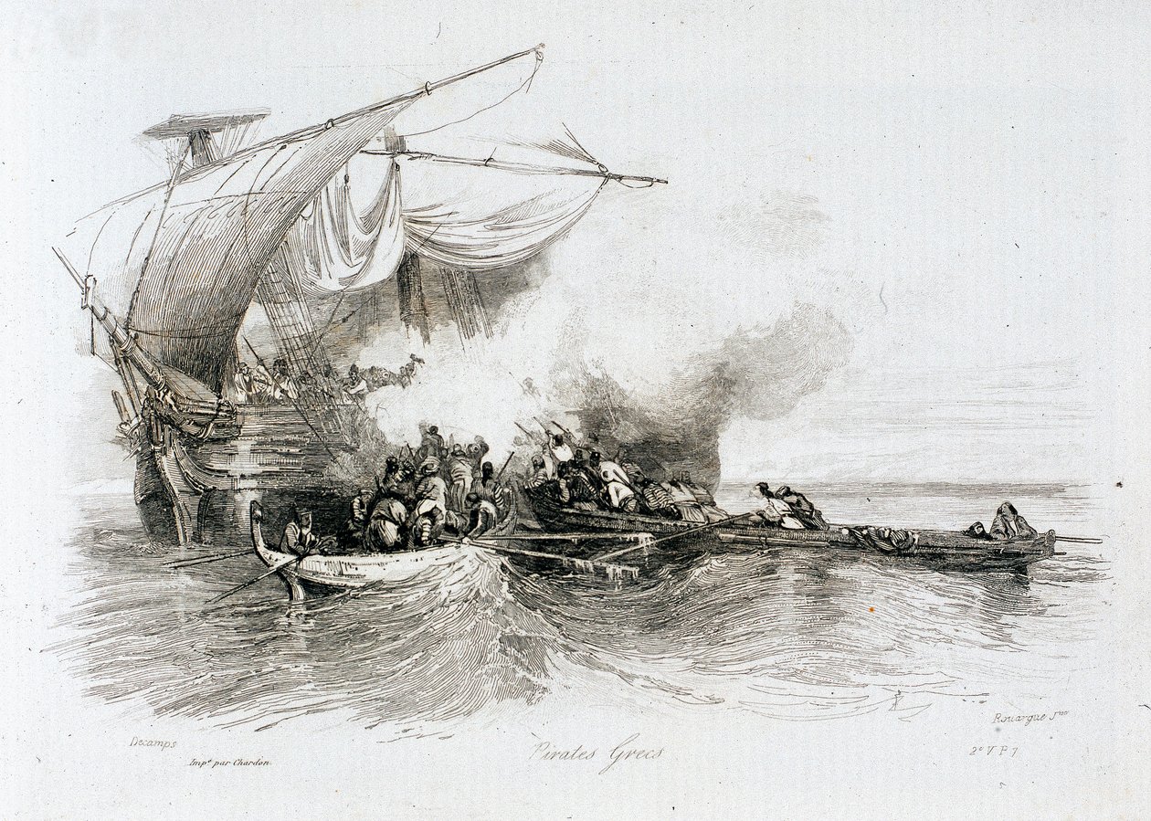 Pirati greci da Alexandre Gabriel Decamps